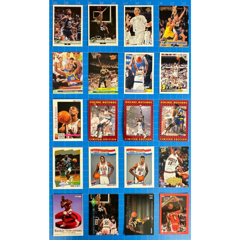 Misc Lot of 40 Basketball Cards - Rookie, Bird, Johnson, NBA Hoops Gold Card - Picture 2 of 3